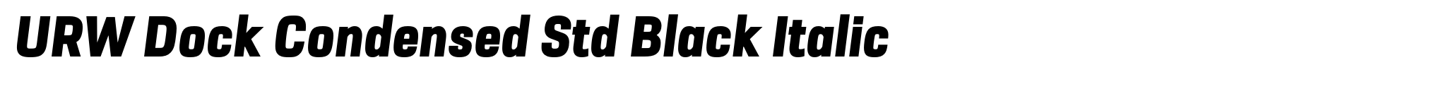 URW Dock Condensed Std Black Italic image